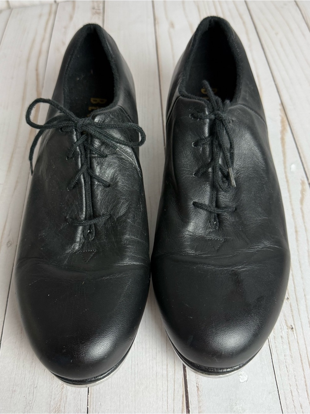 Bloch Black Genuine Leather Tap Shoes Lace Up Women’s Dance - Picture 2 of 8
